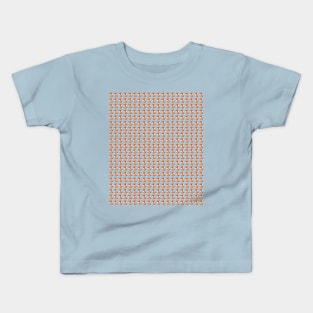 Fox - oil painting pattern blue Kids T-Shirt